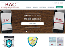 Tablet Screenshot of bankbac.com